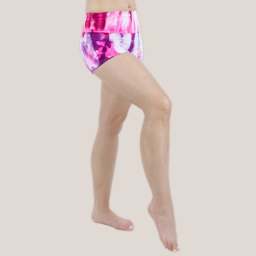 NWT Hawaiian Sunrise Tie Dye Cotton Shorts | Pink Cotton Hot Pants